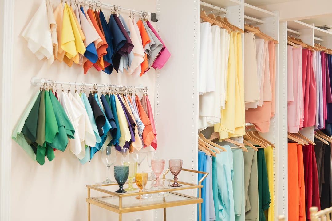 MPRD showroom with linens and textures
